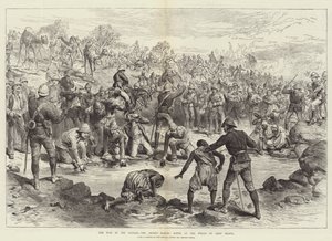 Krigen i Soudan, ørkenmarchen, scene ved brøndene i Abou Halfa